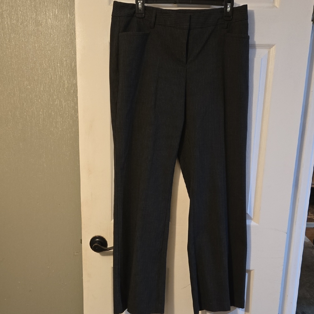 Apt. 9 Charcoal Pinstripe Women's Trousers Curvy Fit
